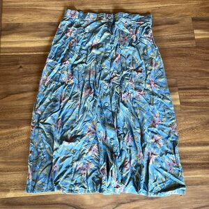 Vintage Floral Midi Skirt